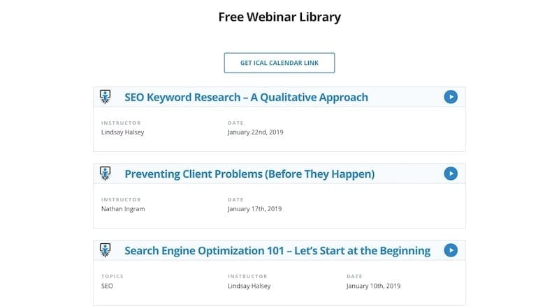 Plugin Webinars