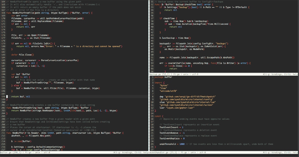 Micro - Terminal-based Text Editor