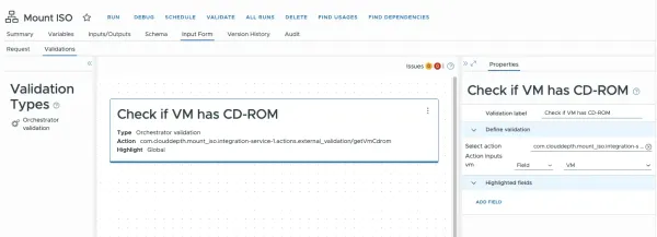 Mounting an ISO File to a VM's CD-ROM Using VCF Orchestrator
