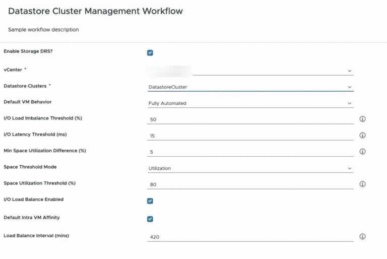 Managing vCenter Datastore Clusters with VCF Orchestrator